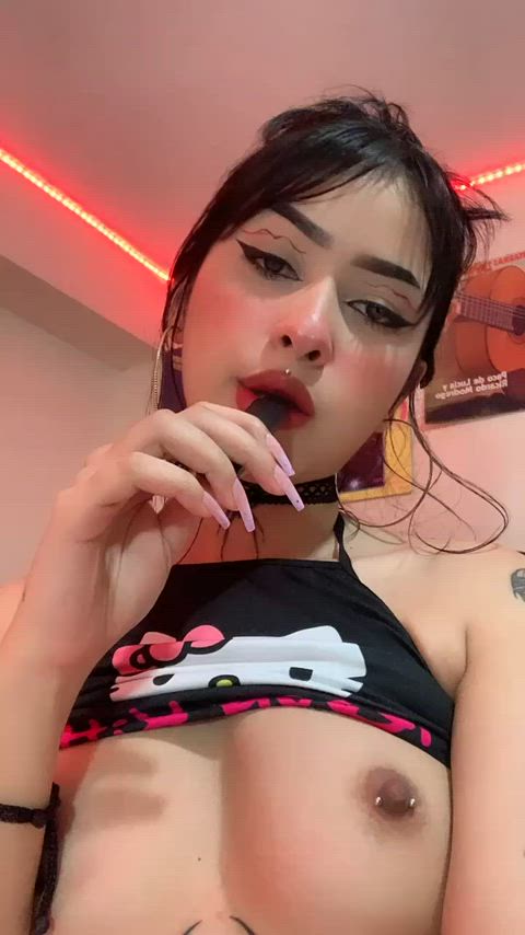 cute latina natural tits onlyfans sexy vaping clip