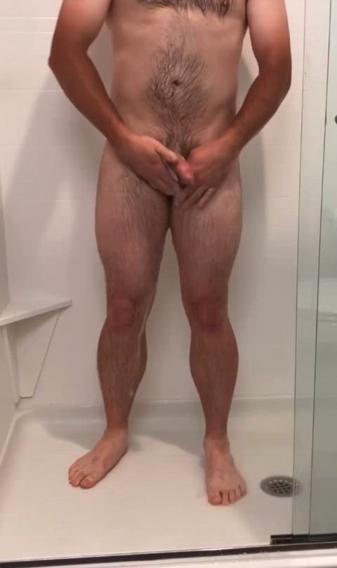 ass big dick hairy ass hairy chest hairy cock male masturbation masturbating shower