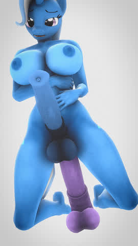 animation blue cartoon dildo futanari riding rule34 sfm clip