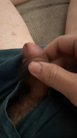 cut cock erection hairy cock jerk off male masturbation small cock clip