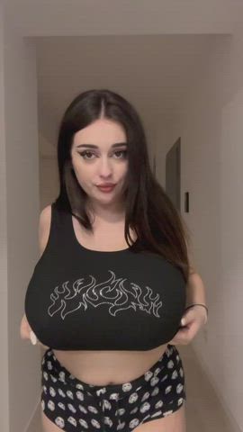 I know my tits big already but imagine them after breeding me;) [OC]