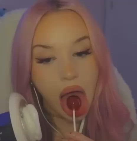 asmr blonde tongue fetish clip