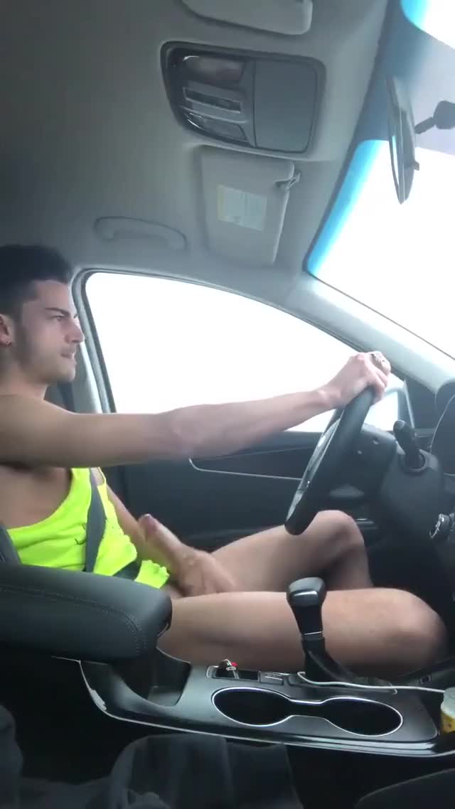 Cumming in the car