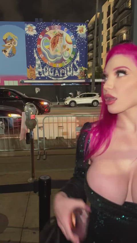 big tits boobs lily lou public clip