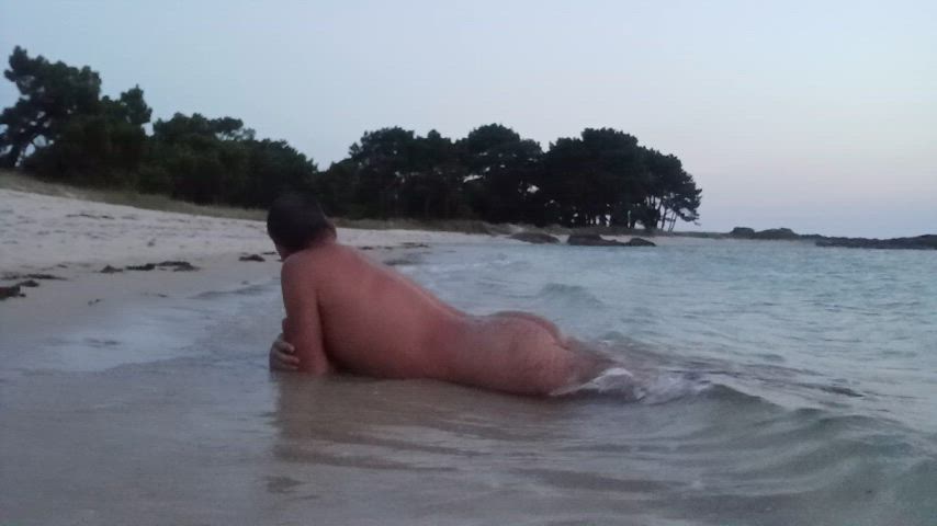 beach exhibitionist nude nudist nudity outdoor underwater wet clip