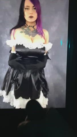 big tits cum cumshot dress goth tribute clip