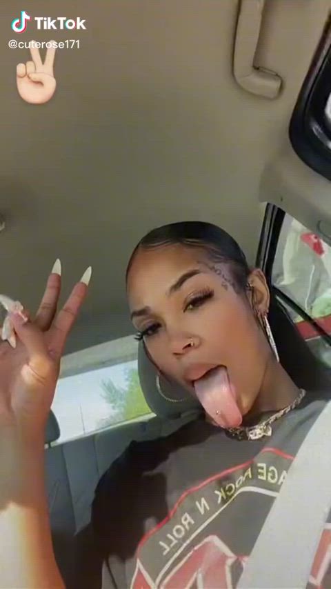 latina ebony tiktok lips puerto rican clip