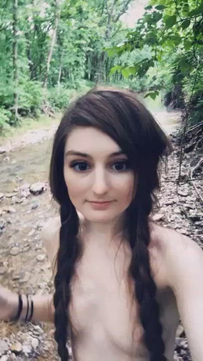 Long Hair Outdoor Small Tits clip