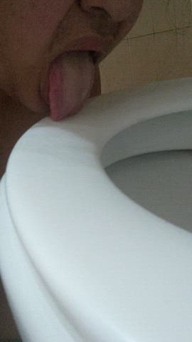 bbw licking public toilet clip