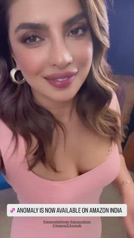 actress brunette celebrity cleavage natural tits priyanka chopra small tits clip