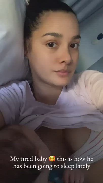 Australian Breastfeeding Brunette clip
