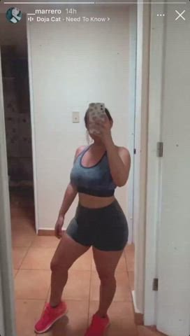 Big Tits Fitness Leggings clip