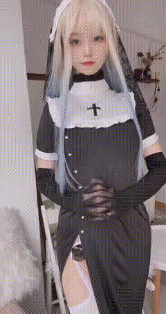 big tits lingerie nun clip