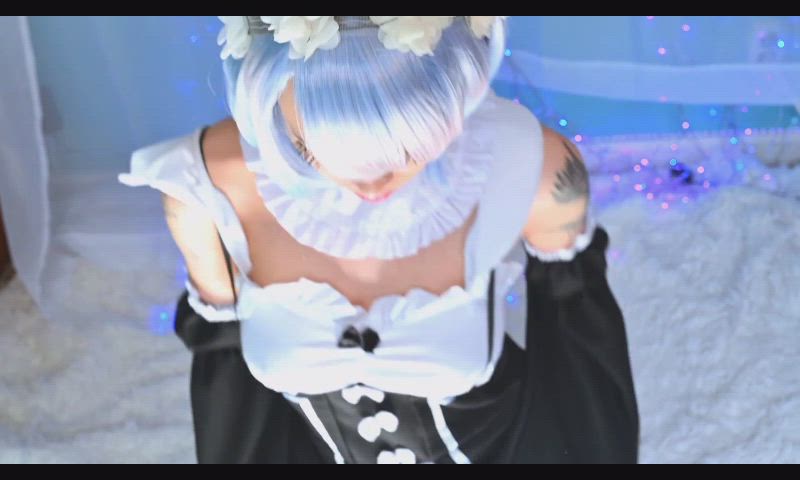 anime asian cosplay japanese maid teen clip