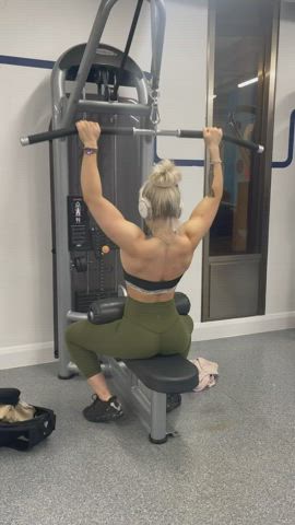 blonde british european fitness gym muscular girl uk workout clip