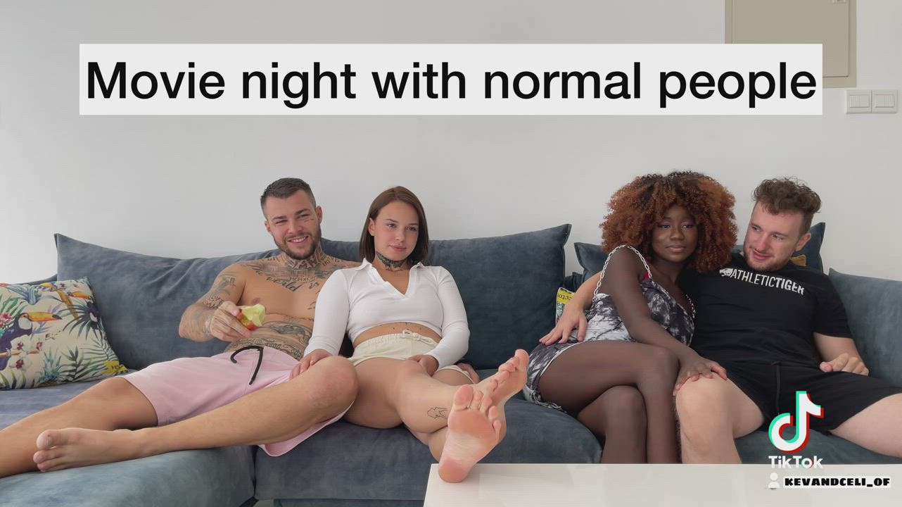 Normal movie night vs. Us 🥵