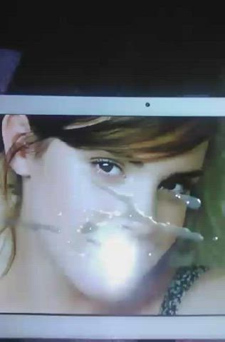 Celebrity Cum Emma Watson Eye Contact Tribute clip
