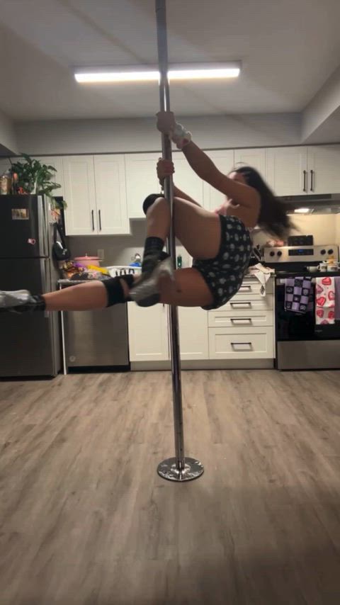 My latest pole dancing / stripping video includes lots of new tricks, slow sensual