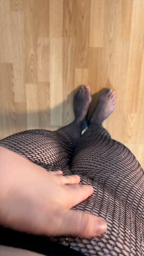 Fishnets are the first to go on...