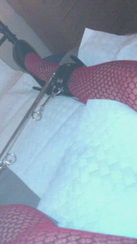 bdsm cock ring crossdressing high heels latex nipple clamps spreading stockings clip