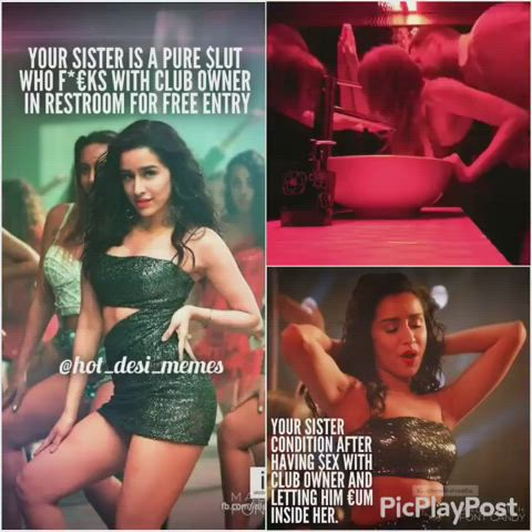 Caption Club Doggystyle DontSlutShame Girlfriend Indian Nightclub Standing Doggy
