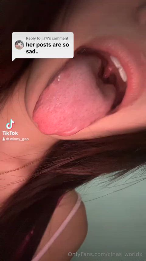 asian long tongue tiktok tongue tongue fetish amateur-girls clip