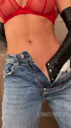 I love to wear jeans without lingerie