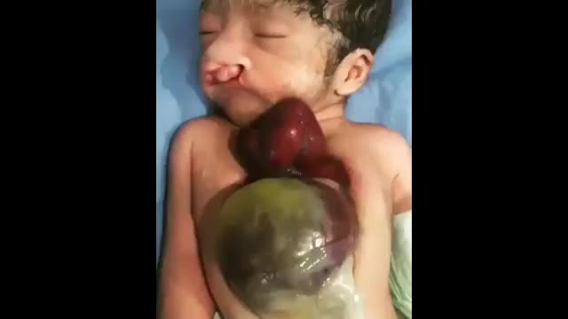 Ectopic heart in a newborn