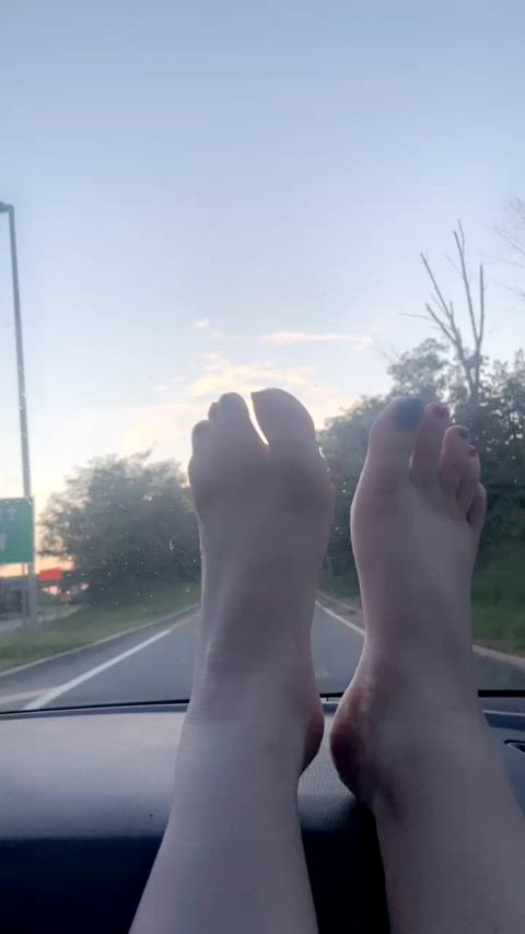 would you stare if you drove by and saw my feet on the dash?