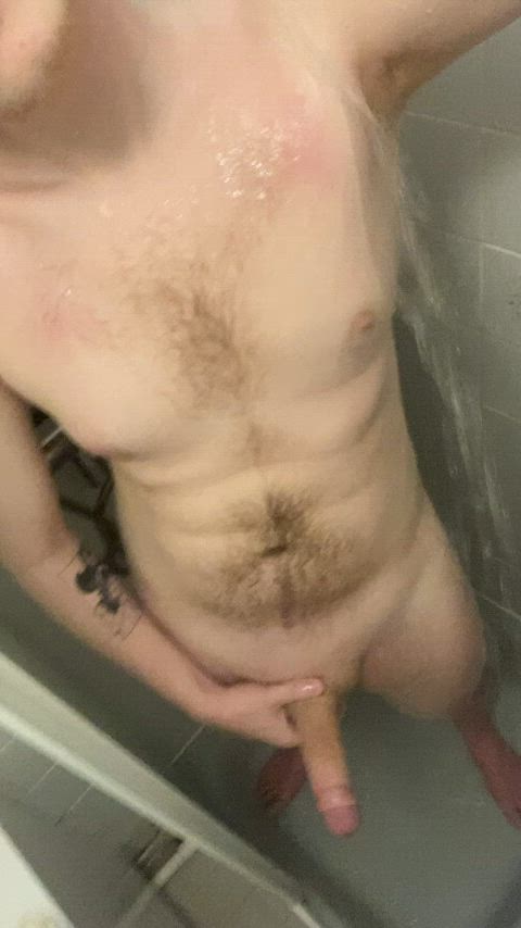 big dick cock gay jerk off male masturbation shower teen teens thick cock uncut clip