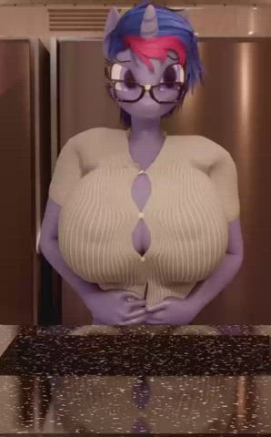 animation big tits boobs cartoon glasses lingerie sfm sheer clothes tits clip