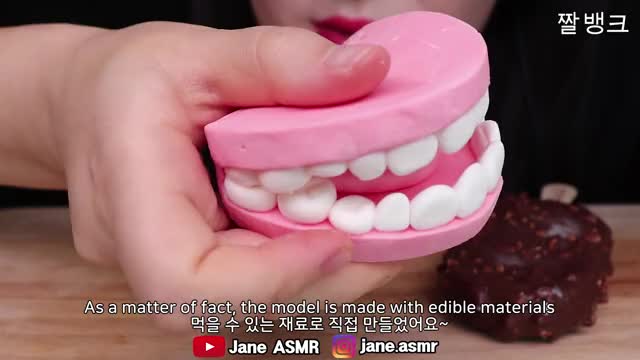 제인_먹는 치아 모형, 초콜릿 아이스크림 먹방-3