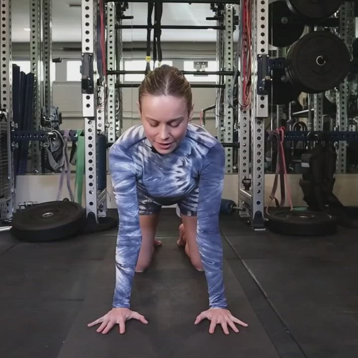 Brie Larson really moans a lot during workout...full video in comments