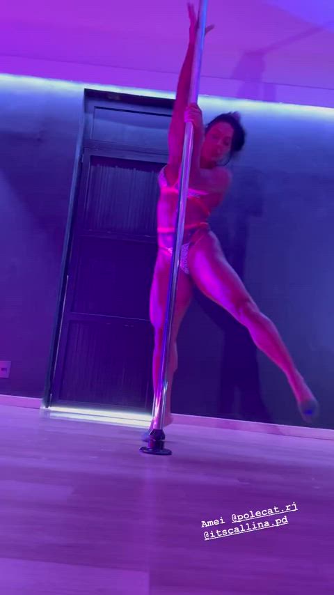 ass big ass big tits brazilian celebrity fitness muscular girl pole dance clip