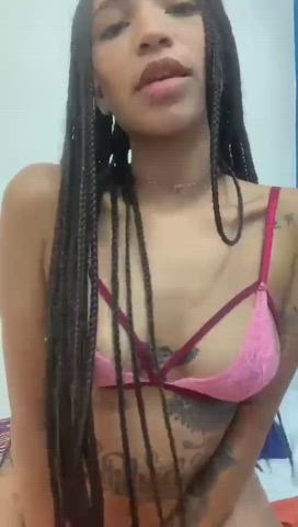 camgirl colombian ebony latina nipples pussy skinny small tits tattoo clip