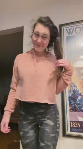 brunette clothed cute clip