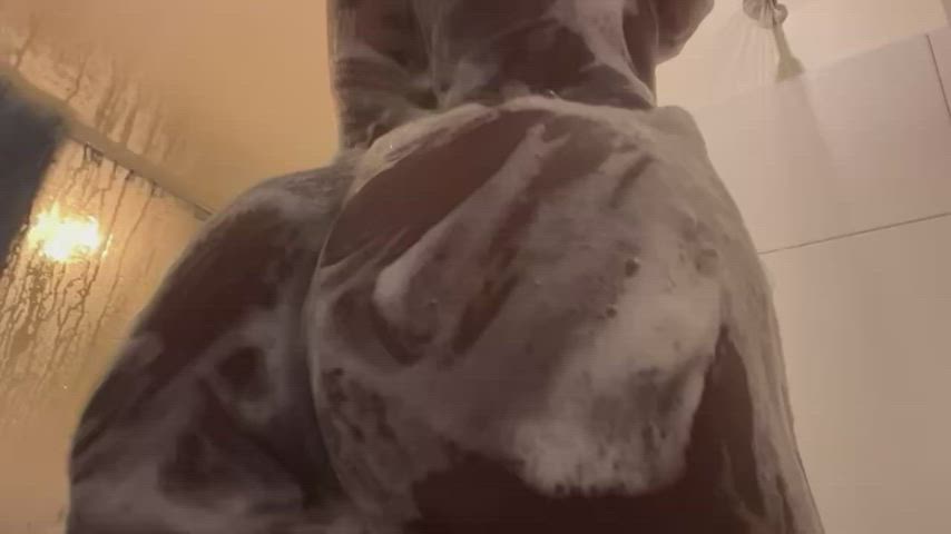 African American Big Ass Ebony French German Shower Small Tits Soapy Tease Porn GIF