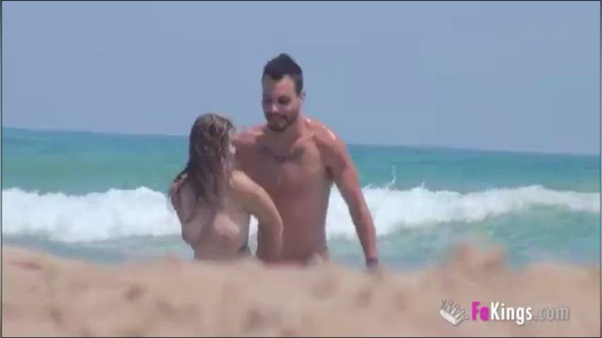 beach big dick big tits bouncing tits handjob nude nudist nudity clip