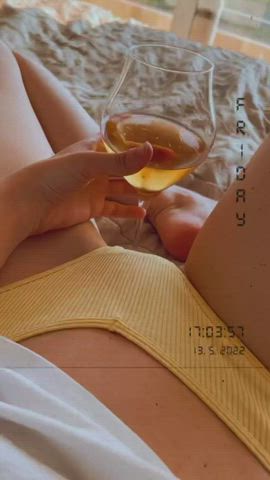 She Enjoyin The Wine With Her Panties On.