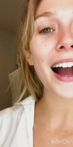 Cute Elizabeth Olsen Facial MILF clip
