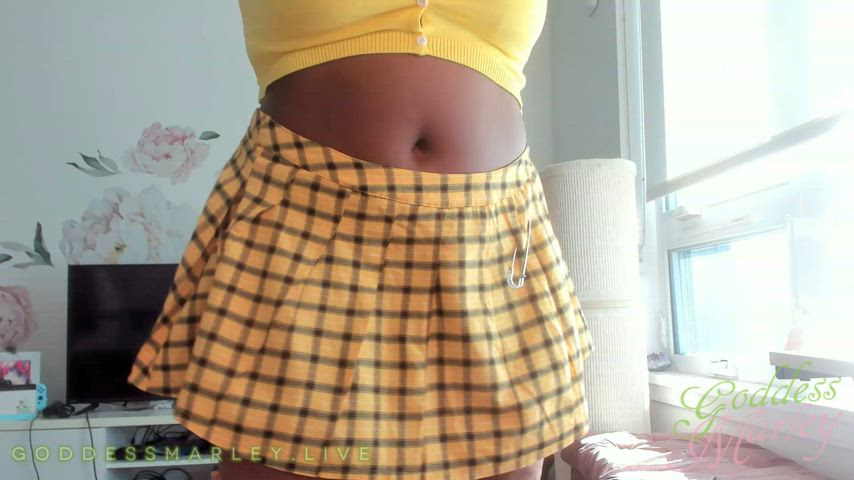 big ass camgirl ebony schoolgirl uniform upskirt webcam clip