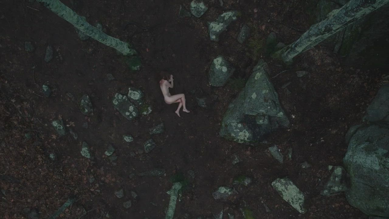 Brunette Naked Outdoor clip