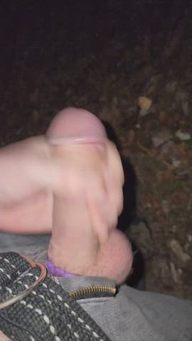 cock cum exhibitionist male masturbation masturbating public clip