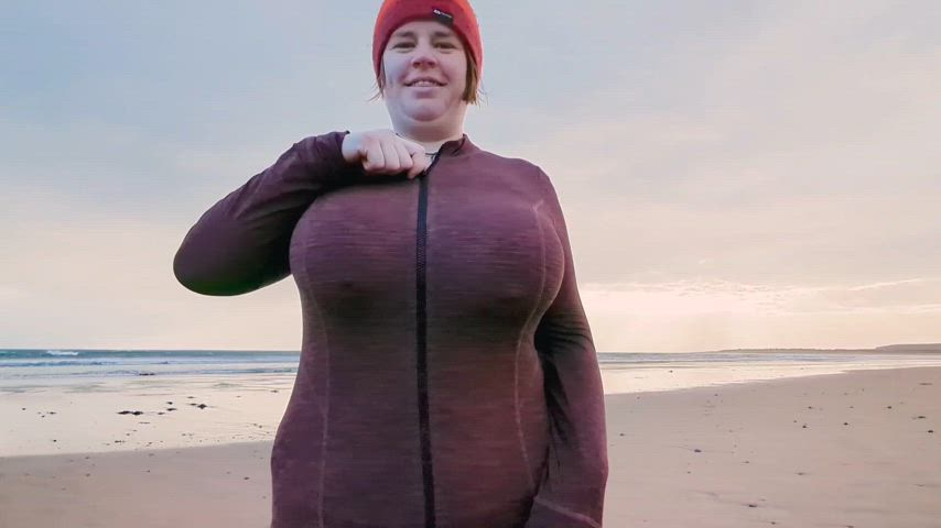 Getting my tits out at the beach is always so much fun