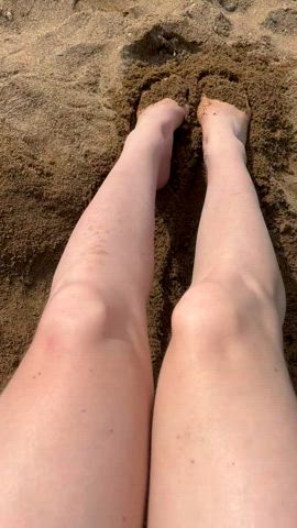 OC loves having her feet in the sand