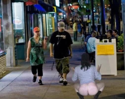 Mark Heffron - Naked Bare-Ass Begging on the Street