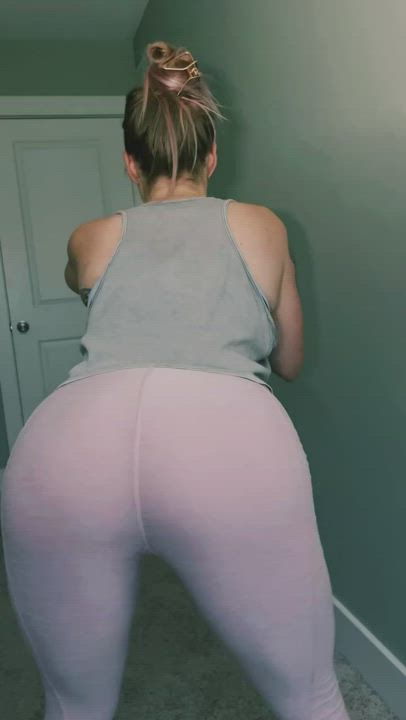 Ass Pink Yoga Pants clip