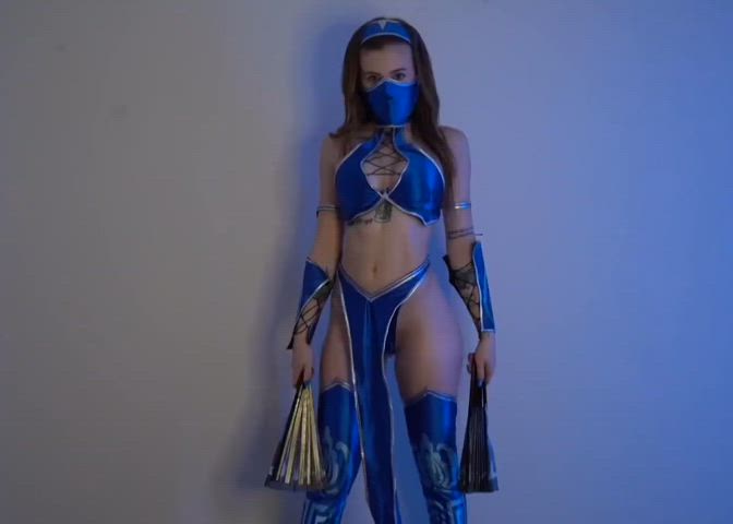 cosplay costume kitana oil oiled parody her-hair nsfw-cosplay clip