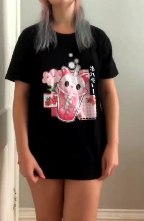 anime cute egirl mild solo tease clip