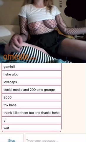 emo white girl gets freaky on omegle